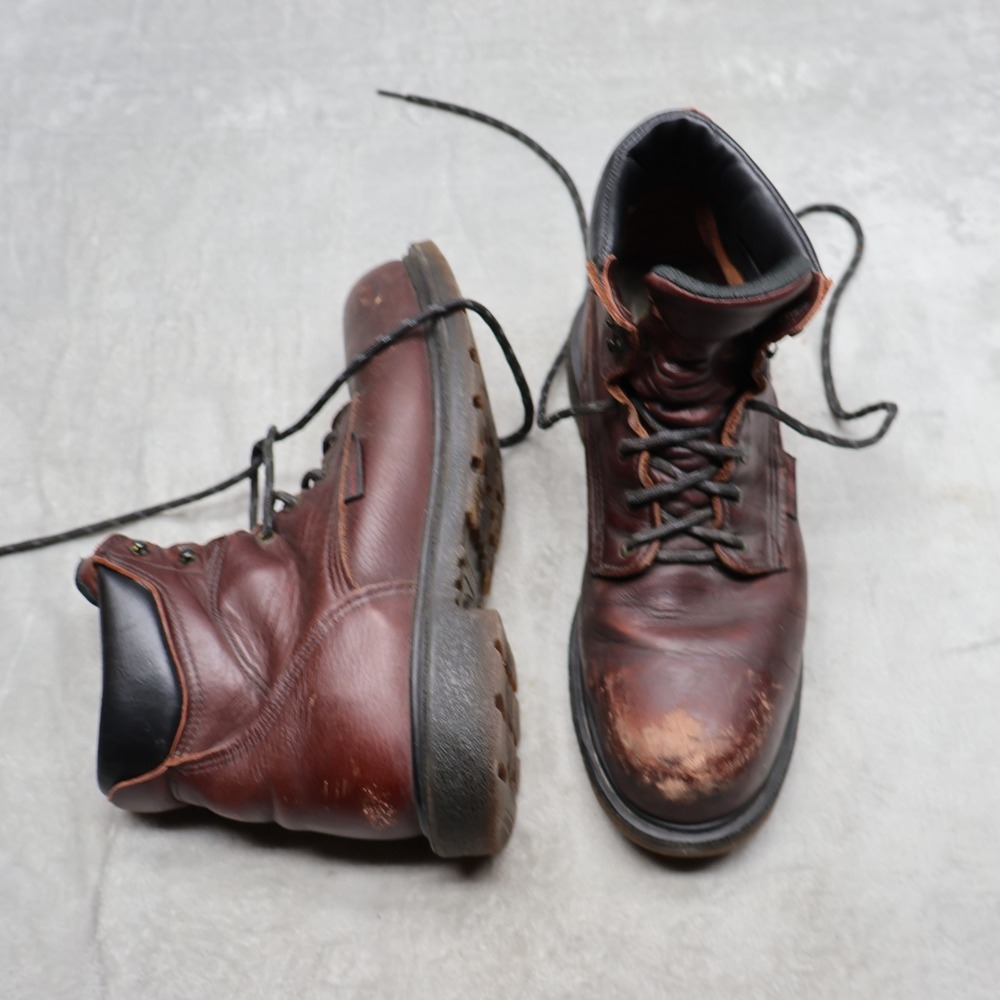 Red Wing Mens 11.5 Work Boots Brown Leather Steel Toe Utility USA Made 2406